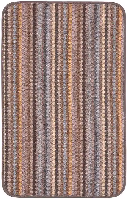 THE RUGS Washable Nonslip Striped All-Purpose Mat in Beige, W: 67 cm, L: 200 cm