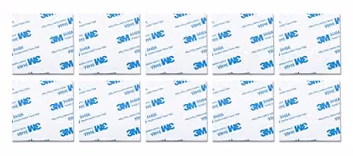 St Helens Grey Double-Sided Square Adhesive Mounting Pads W/D/H: 4 x 4 x 0.5 cm
