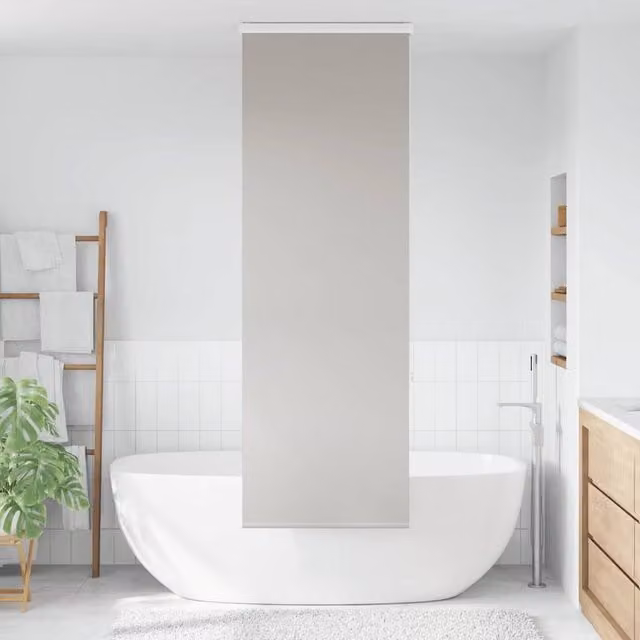 Berkfield Home Grey Shower Roller Blind with Cassette, W: 60 cm, H: 240 cm, Fabric Width: 56 cm