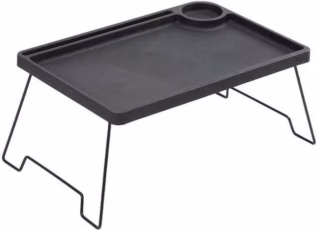 FLAVORA Black Portable Folding Laptop Bed Tray Table, W/D/H: 60 x 35 x 24 cm – 1