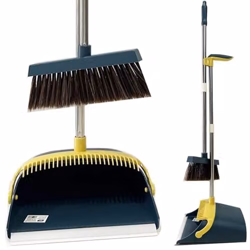 Gr8 Home Long Handled Folding Dustpan and Brush Set in Petrol – 1