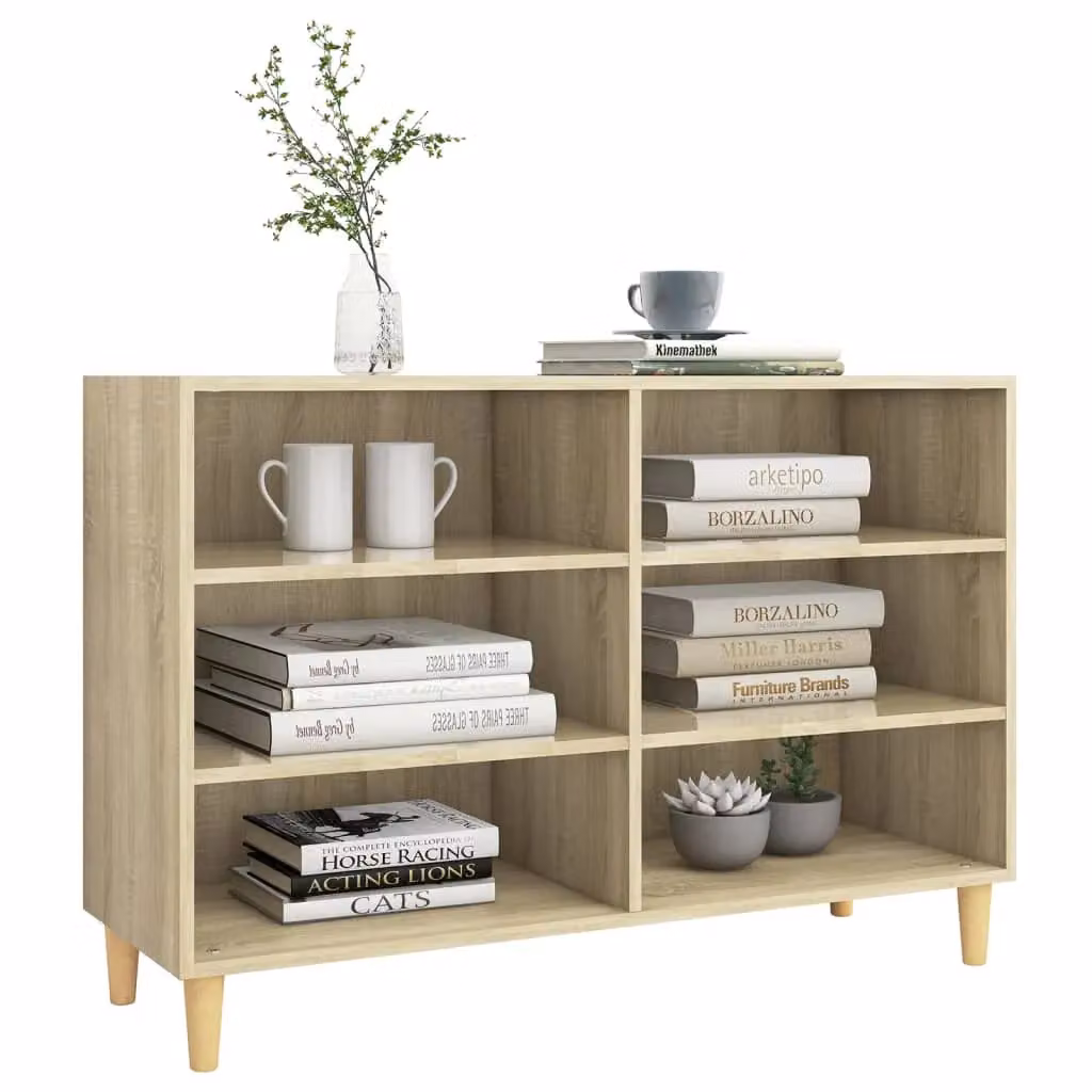 Berkfield Home Sonoma Oak Sideboard in Brown, W/D/H: 103.5 x 35 x 70 cm – 3