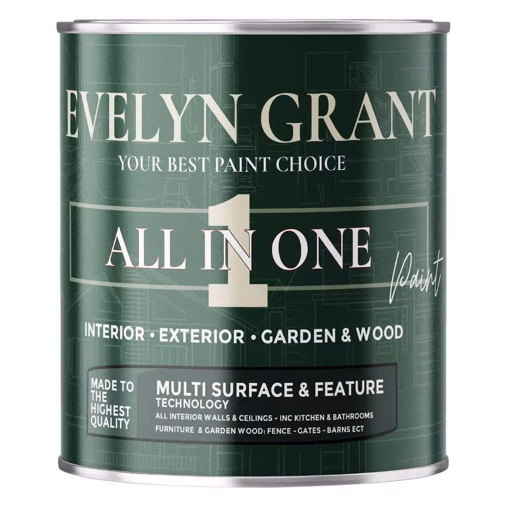 Evelyn Grant All-In-One Multi-Surface Indoor and Outdoor Matt Paint, Deep Blue, 2.5L – 2
