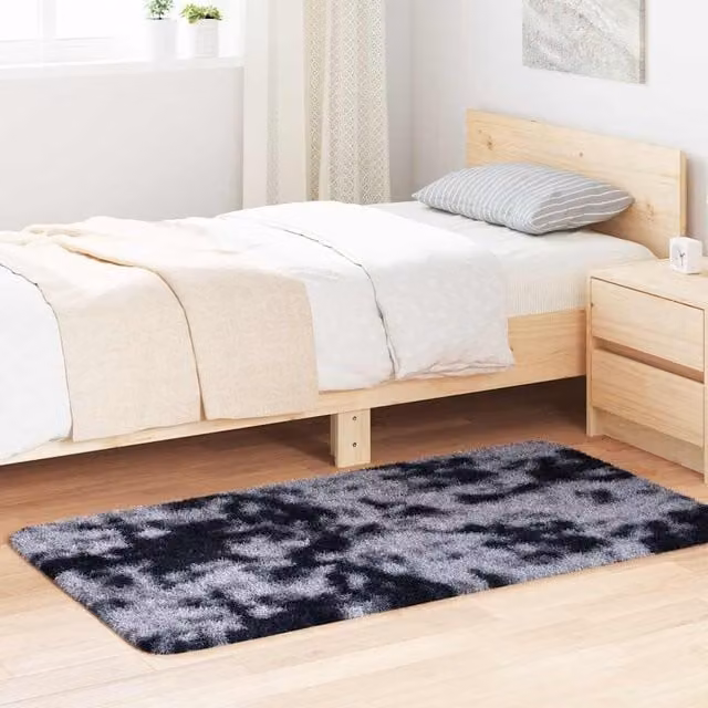 Berkfield Home NAVARRA Shaggy High Pile Rug, Grey, W: 80 cm x L: 150 cm – 1