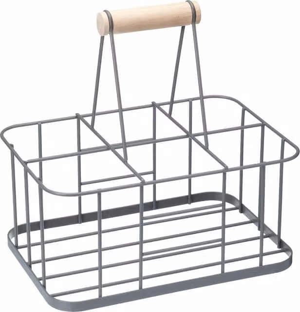 KitchenCraft Living Nostalgia Grey Wire Six Bottle Carrier