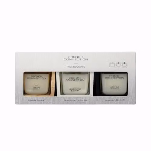 French Connection Brown Wooden Surround Reed Diffuser with Fresh and Spicy Scents