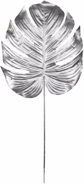 KDMD Silver Metallic Monstera Leaf Large 2 Pack – 1