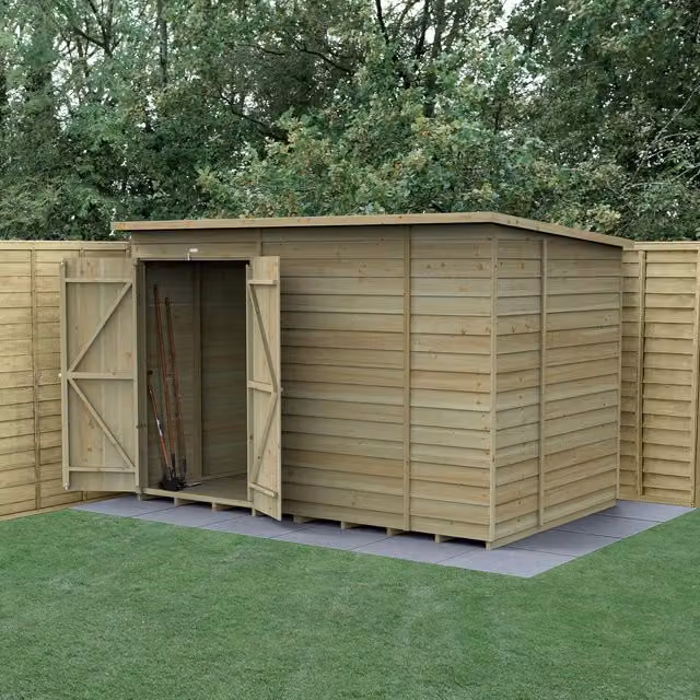 4LIFE Brown Wooden Pent Shed