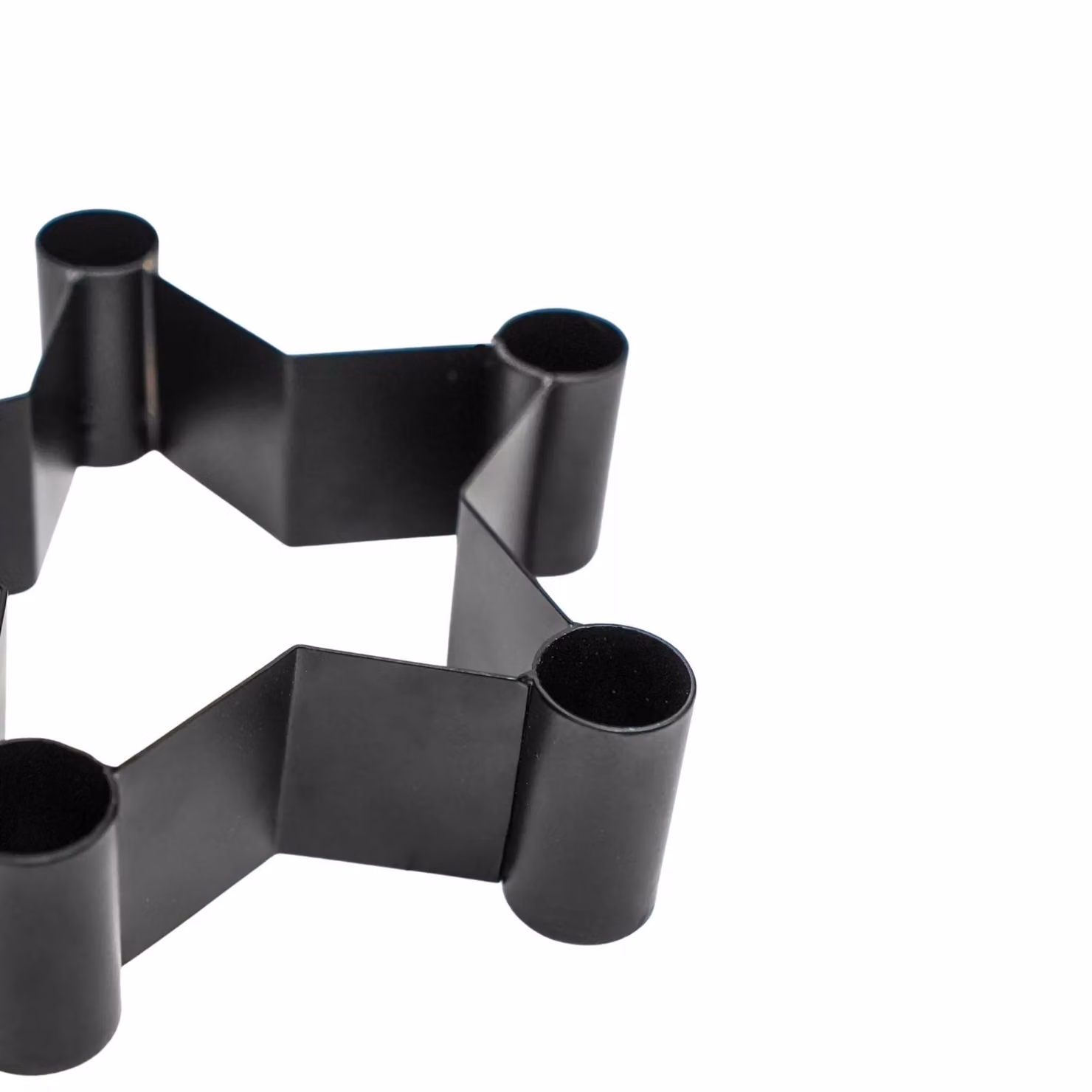 Ivyline Star Shaped Metal Dinner Candle Holder, Black, W: 25 cm, H: 7 cm – 3