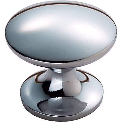 Loops Polished Chrome Fingertip Cabinet Door Knob, 30mm Diameter – 1
