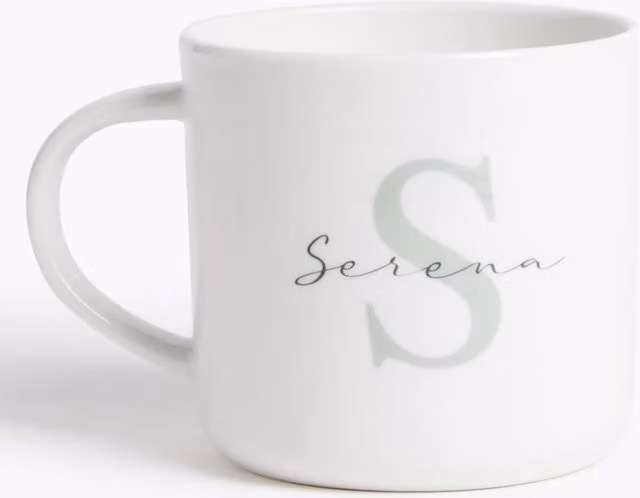 M&S Personalised White Bone China Mug for Adults