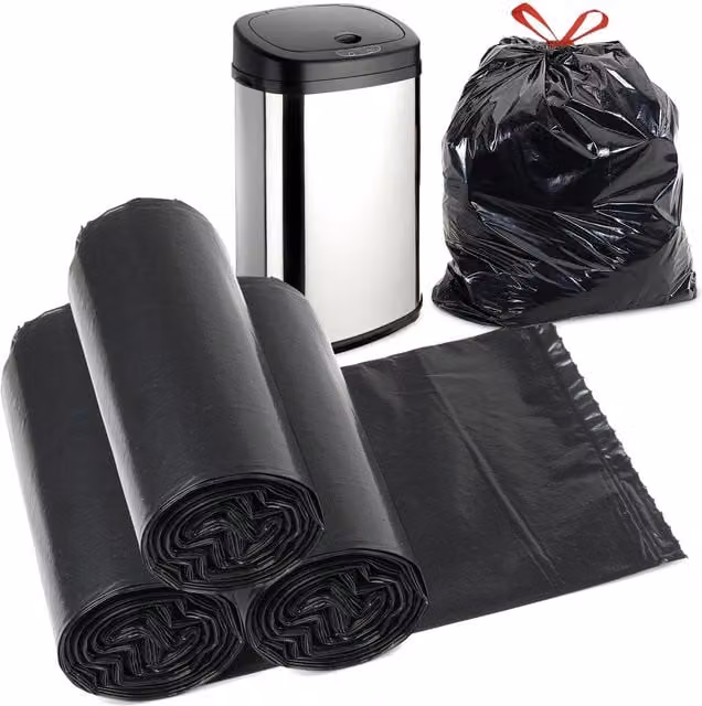 GEEZY Black Recyclable Kitchen Refuse Sacks, 30L