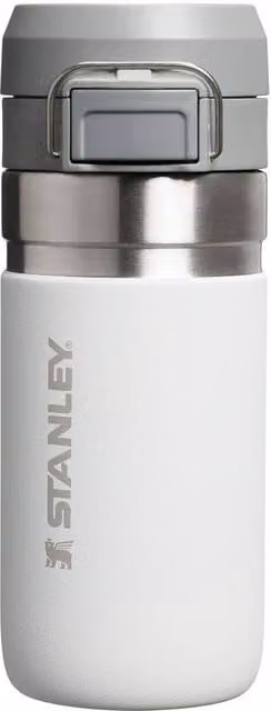 Stanley Quick-Flip Vacuum Insulated Stainless Steel Water Bottle, White, 470 ml – 1