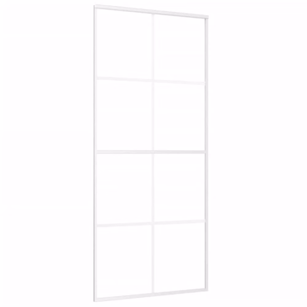 Berkfield Home Modern Sliding Glass and Aluminium Door, White, W: 90 cm, H: 205 cm – 2