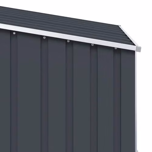 vidaXL Modern Galvanised Steel Garden Shed in Anthracite, W/D/H: 87 x 98 x 159 cm – 4
