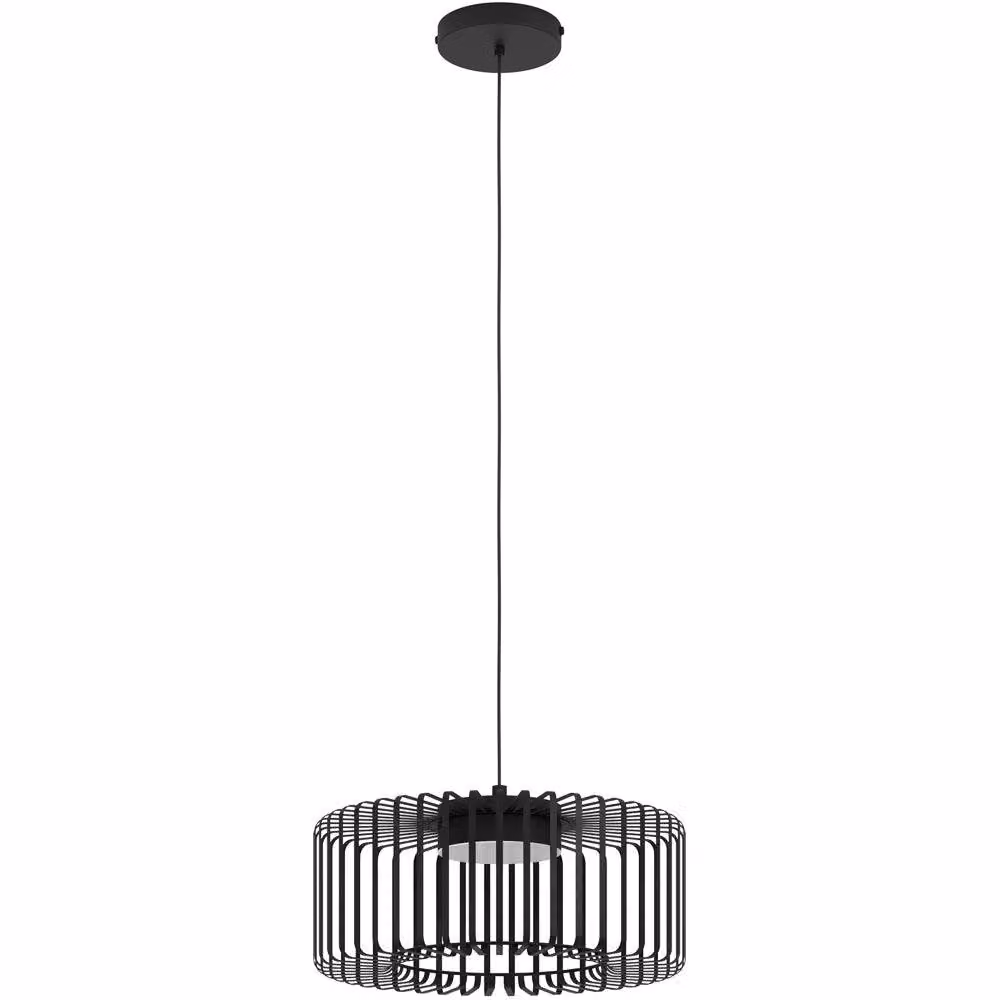 Loops Black Minimalist Metal Pendant Ceiling Light – 2