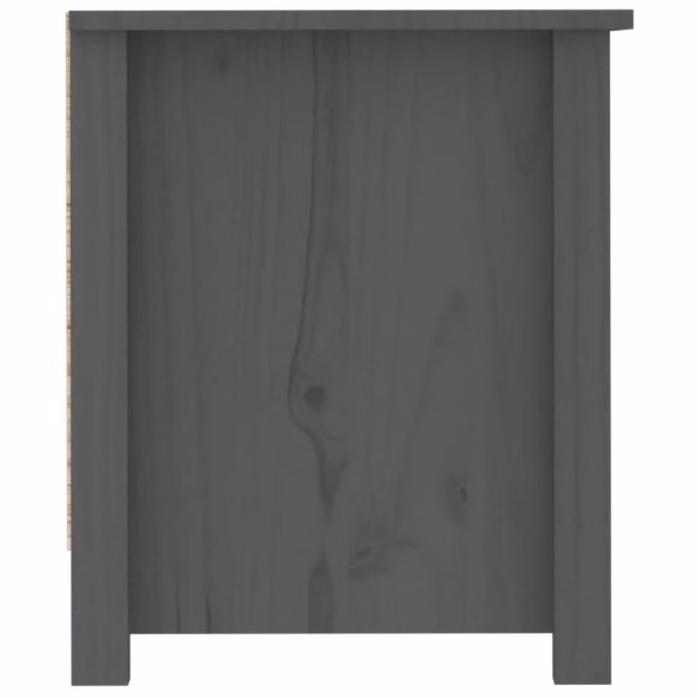 Berkfield Home Grey Solid Wood Pine Shoe Cabinet W/D/H: 110 x 38 x 45.5 cm – 4