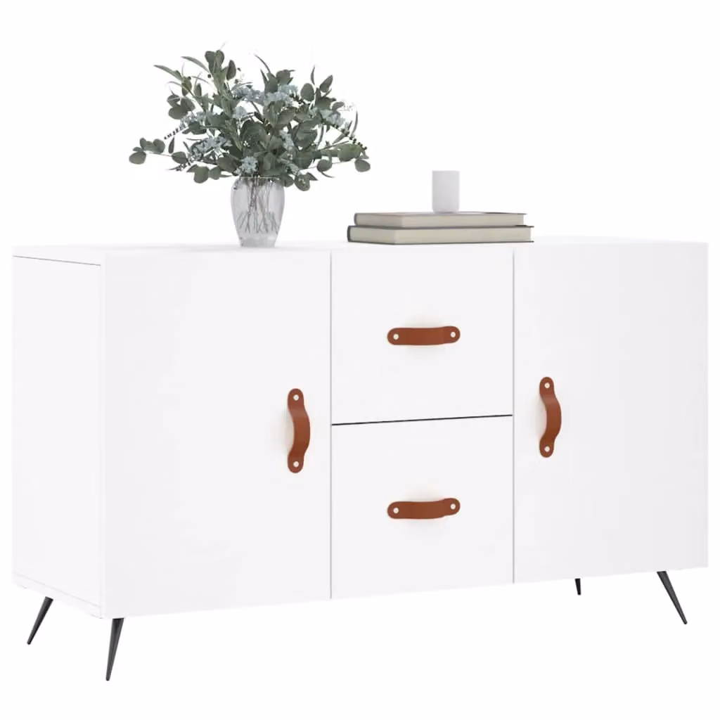 Berkfield Home Modern White Matt Sideboard, W/D/H: 100 x 36 x 60 cm – 2