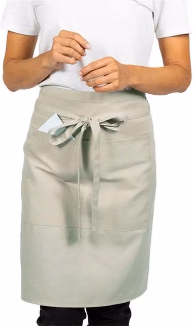 Dennys Unisex Microfibre Pocket Waist Apron in Green