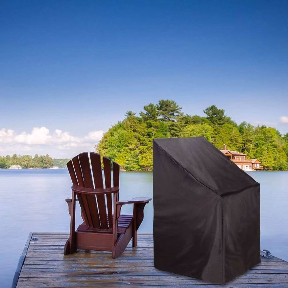 KORVIXA Waterproof Stacking Dining Chair Cover in Black – 5