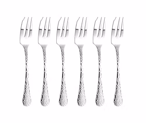 Arthur Price Avalon Stainless Steel Pastry Fork Set of 6, Silver Polished