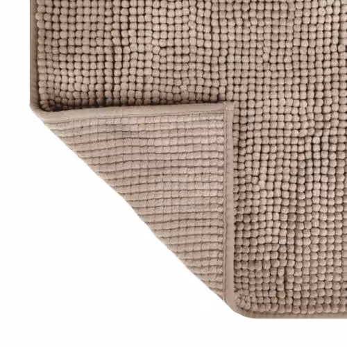 Allure Bath Fashions Bobble Chenille Non-Slip Bath Mat, Brown, W: 60 cm, D: 90 cm, H: 2 cm – 3