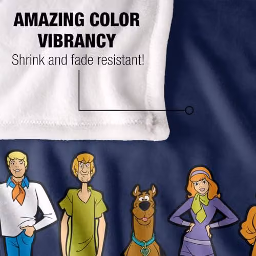 LOGOVISION Scooby Doo and Co Lineup Silky Touch Super Soft Fleece Throw Blanket, Multicolour, W: 91.44 cm x L: 147 cm – 3