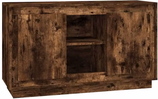 Berkfield Home Smoked Oak Sideboard in Brown, W/D/H: 102 x 35 x 60 cm – 1
