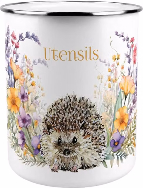Purely Home Multicoloured Floral Hedgehog Kitchen Utensil Holder