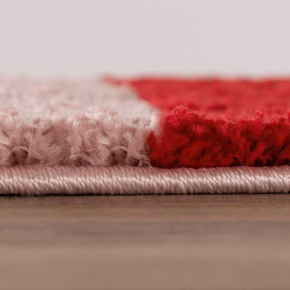 THE RUGS Joli Geometric Soft and Dense Pile Pink Living Room and Bedroom Rug W: 80 cm, L: 150 cm – 3