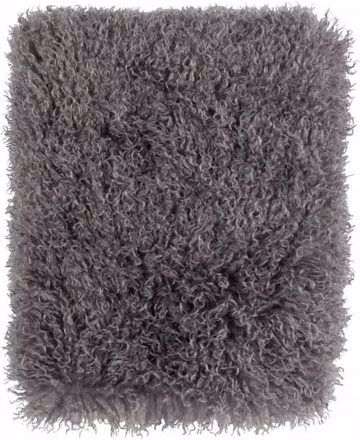 Furn Rowan Reversible Double Face Faux Fur Throw in Grey, W: 130 cm, L: 180 cm