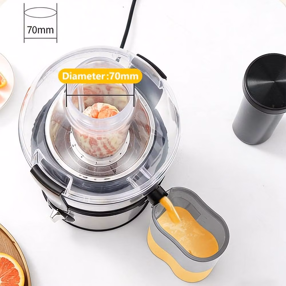 Ventryn Centrifugal Juicer Machine and Juice Extractor in Grey and Silver with Stainless Steel Parts and Dishwasher Safe Components – 2