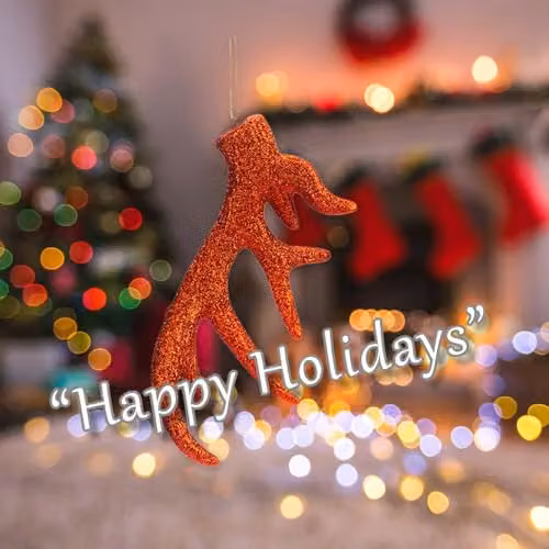 VFM e-Store Red Hanging Stag Antler Christmas Tree Ornament, H 17 cm x W 7 cm x D 2 cm – 4