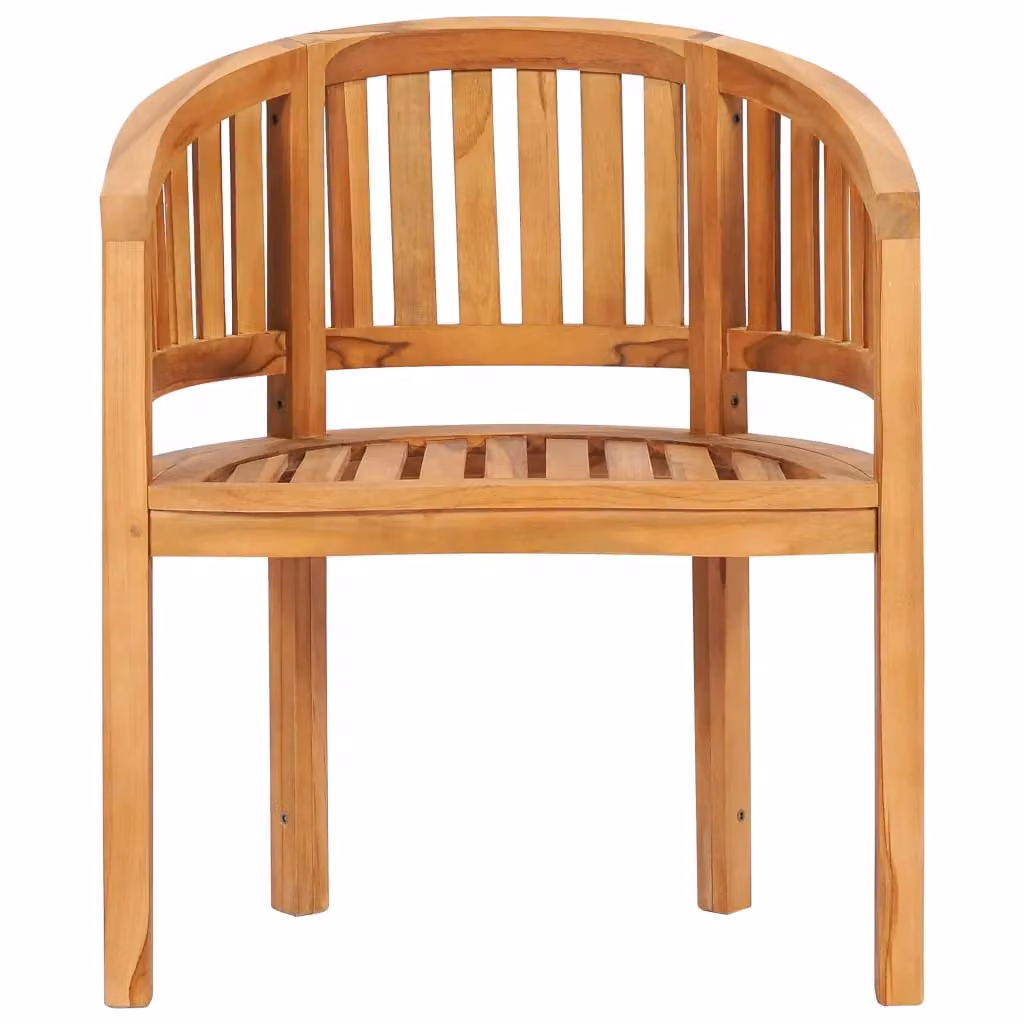 Berkfield Home Banana Chair in Brown Solid Teak Wood – 2