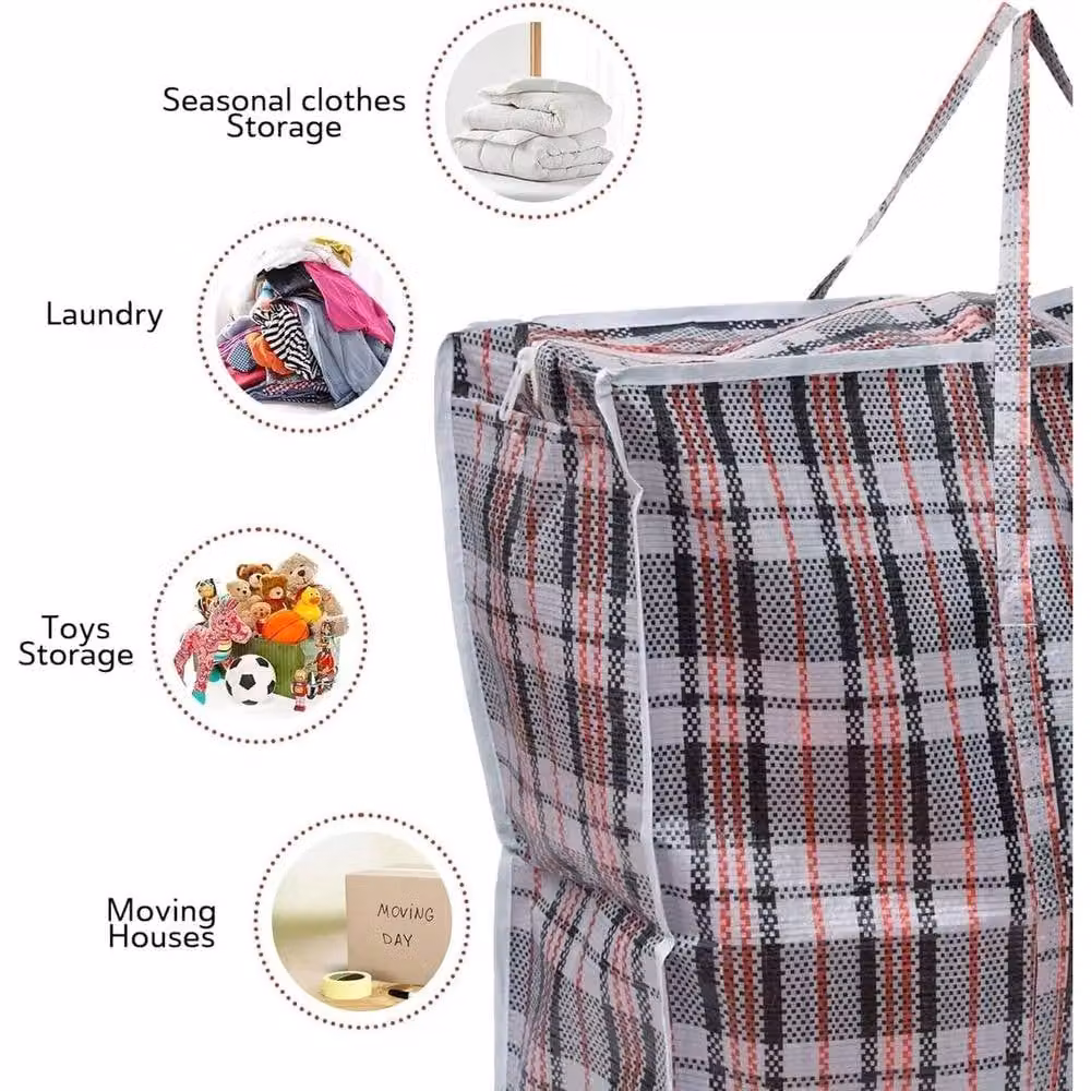 FORGEVIO Set of 5 Reusable Jumbo Laundry Bags with Zips, Multicolour, W: 100 cm, D: 60 cm – 2