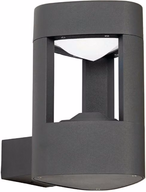 Loops Grey Aluminium LED Outdoor Wall Lantern IP44