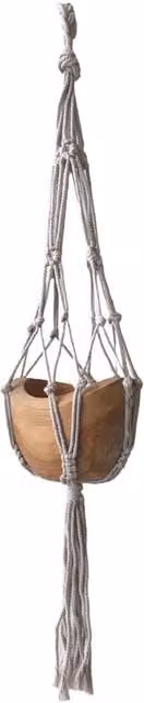KDMK Boho Beige Macrame Cotton Plant Hanger, 75 cm