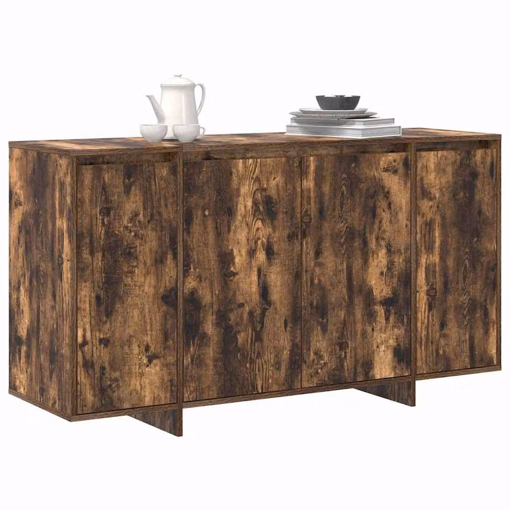 Berkfield Home Smoked Oak Sideboard in Brown, W/D/H: 135 x 41 x 75 cm – 3