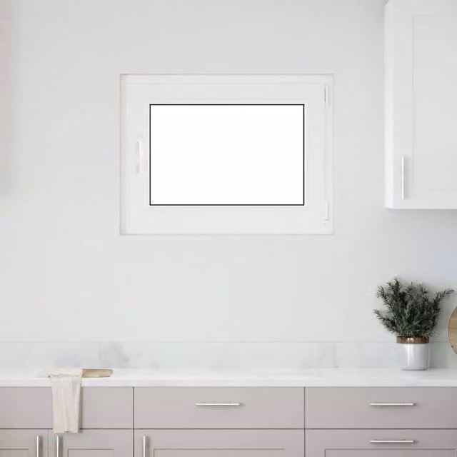 Berkfield Home RISOR White Tilt and Turn Basement Window, W: 80 cm, H: 50 cm, DIN Right