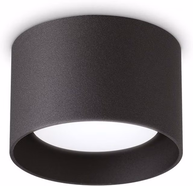 Ideal Lux Spike Round Surface Mounted Ground Spike Downlight in Black