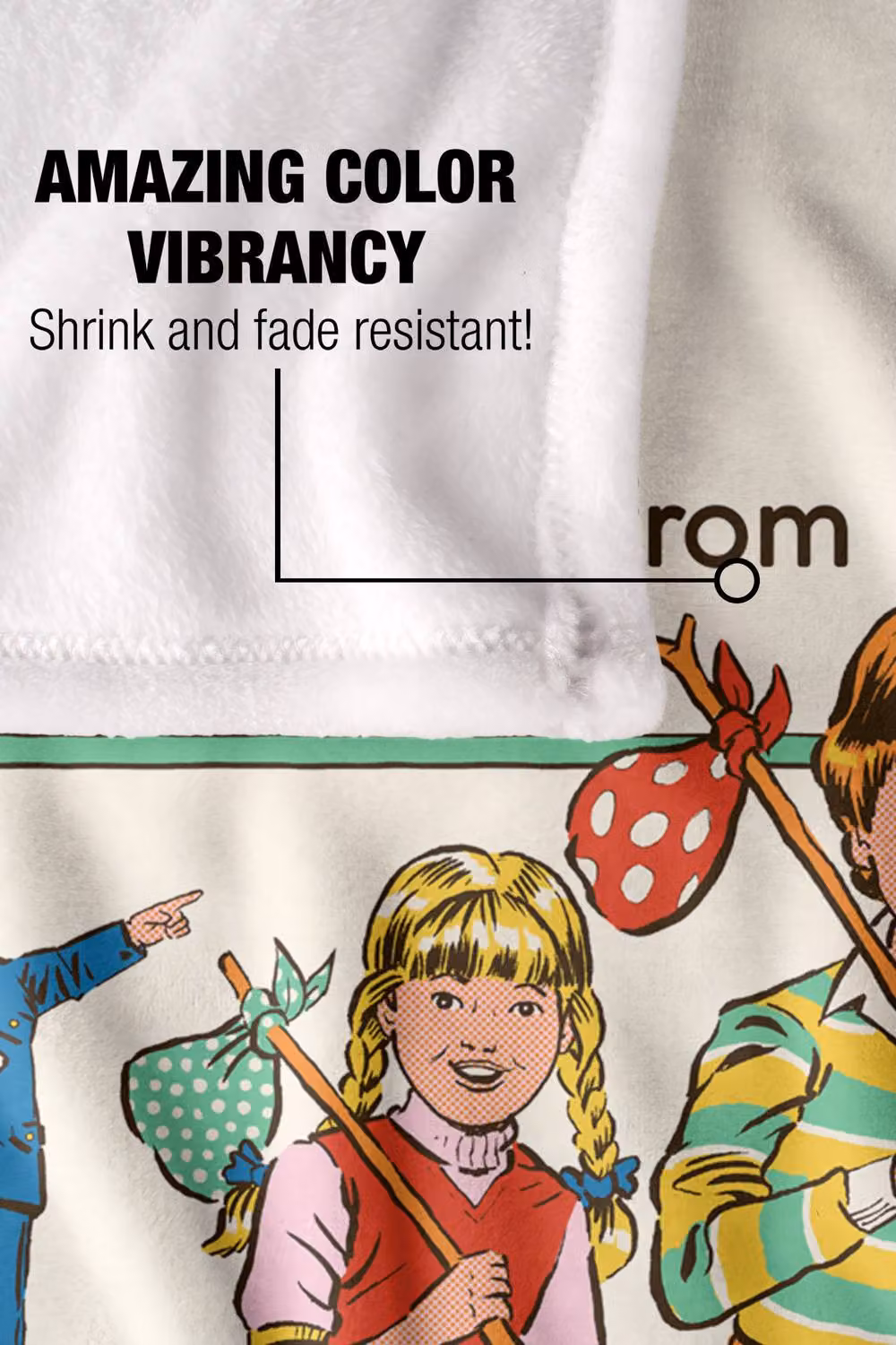 Steven Rhodes Let's Run Away Super Soft Fleece Throw Blanket, Multicolour, W/D/H: 91 x 147 cm – 3