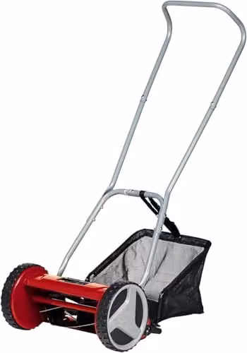 Einhell GC-HM 300 Manual Hand Push Lawnmower in Red and Black with 30cm Cutting Width and 16L Grass Box – 1