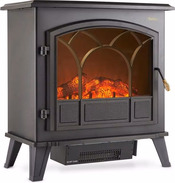 VonHaus 1850W Electric Stove Heater in Black