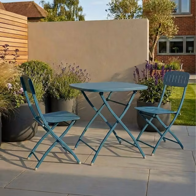 Royalcraft Venice 2 Seater Folding Bistro Set in Blue
