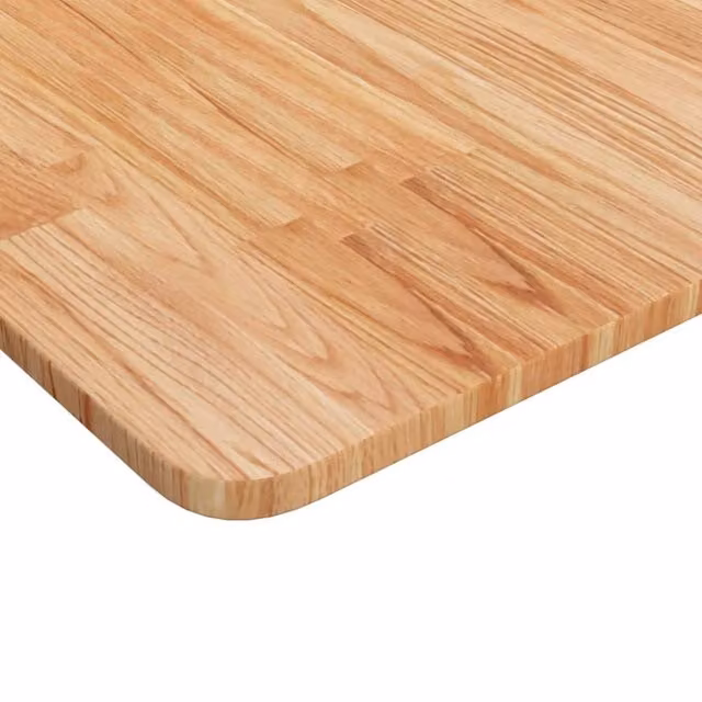 Berkfield Home Square Oak Table Top in Light Brown, W/D/H: 80 x 80 x 1.5 cm