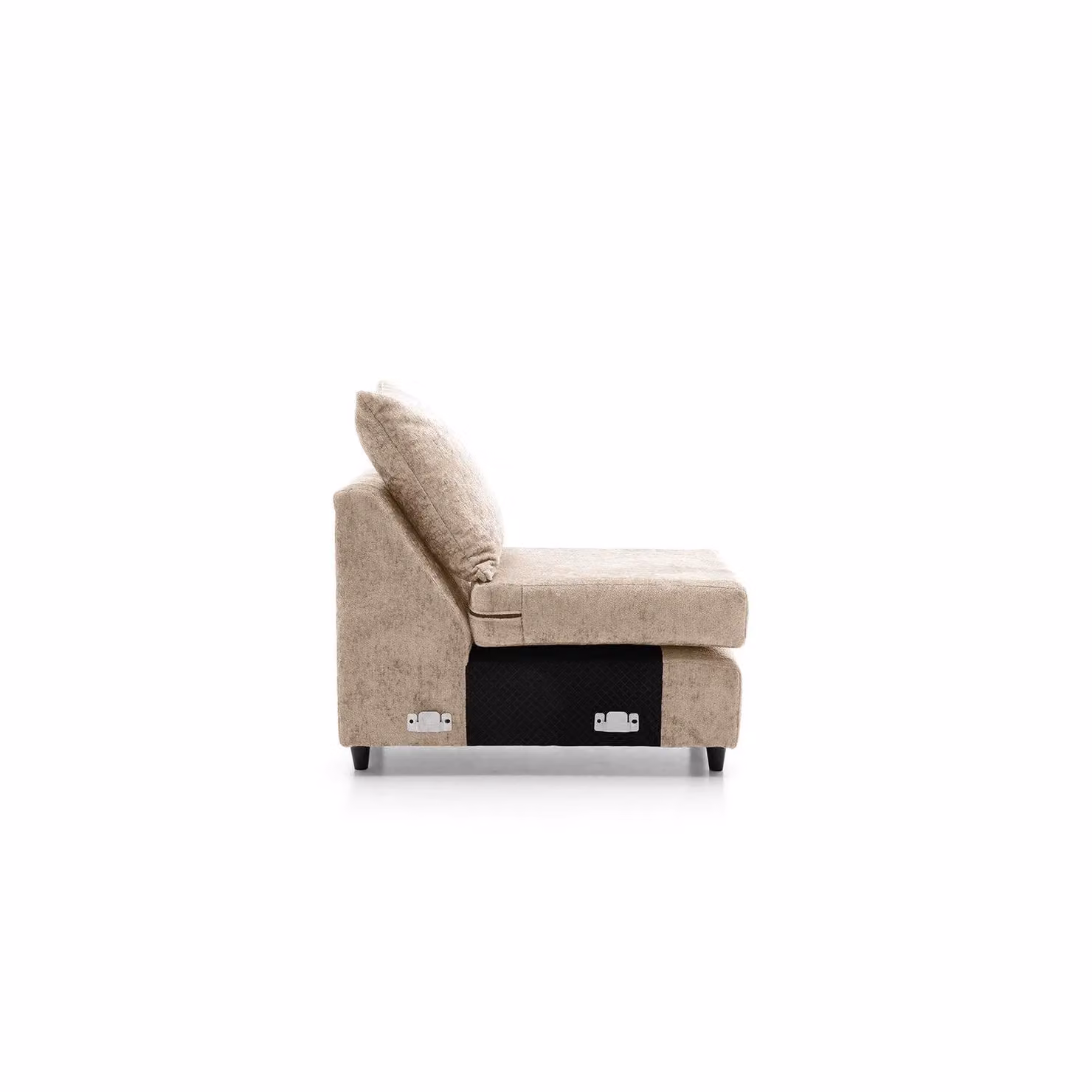 Abakus Direct Harriet Crushed Chenille Extension Unit in Beige – 2