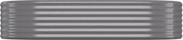 Berkfield Home Garden Grey Steel Raised Bed W/D/H: 175 x 100 x 36 cm