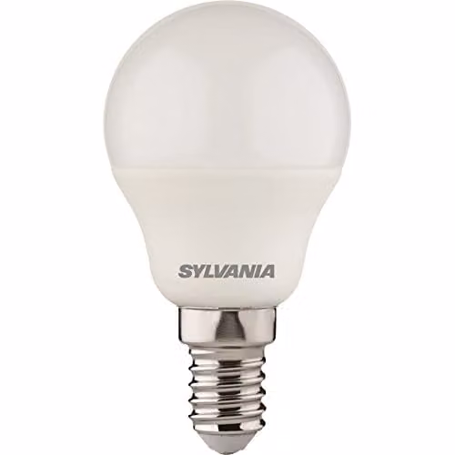 SYLVANIA Toledo White Globe LED Light Bulb E14, 470 Lumens, 6500K Cool White Daylight