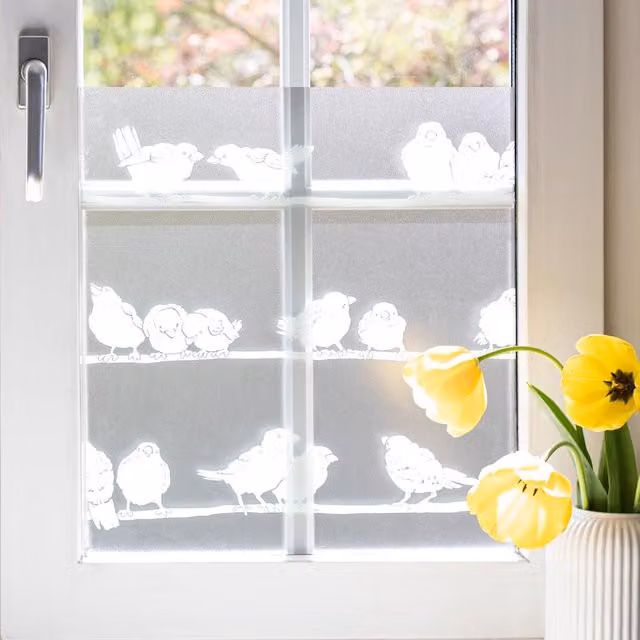 dc fix Filippa Premium White Static Cling Privacy Window Vinyl Wrap