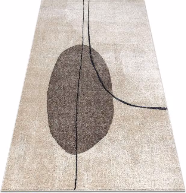 RugsX Fusion Geometric Modern Rug in Yellow, W: 160 cm, D: 220 cm